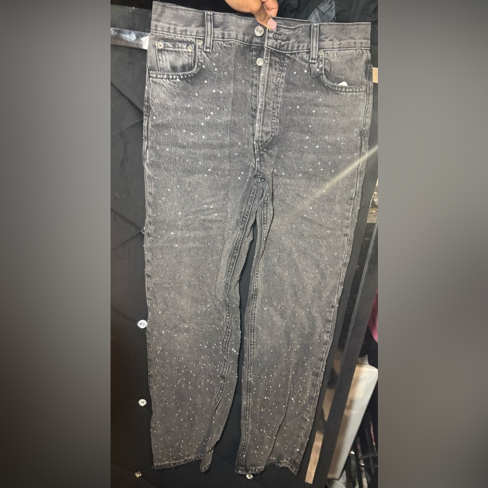 Sparkly Gray Jeans